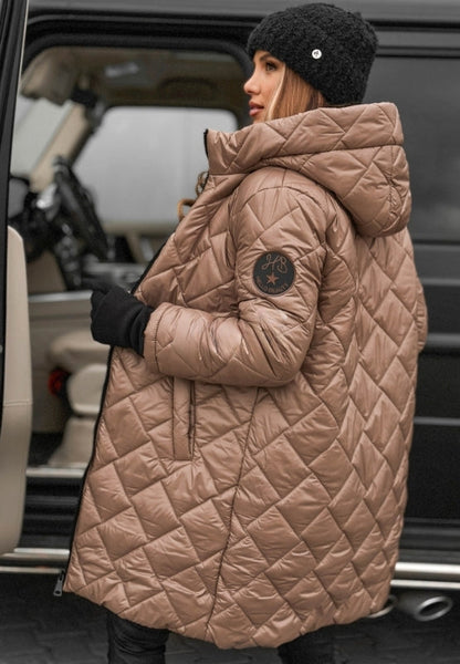 Women's Longline Hooded Puffer Jacket