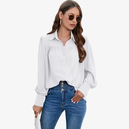 Women's Chiffon Blouse Lantern Sleeves