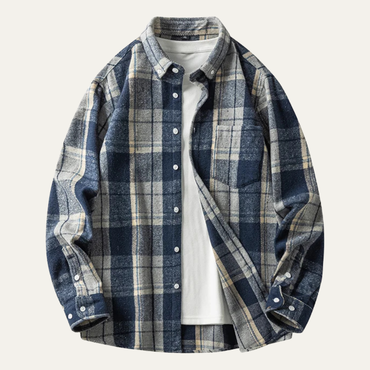Men's Plaid Flannel Shirt Lightweight