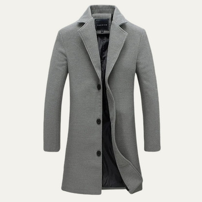 Men's Wool Long Coat Smart Casual