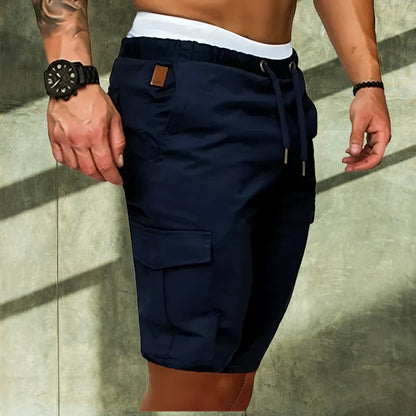 Men's Cargo Shorts Casual Cotton Beige