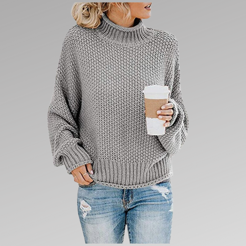Women's Long Sleeve Knit Sweater Cozy Pullover