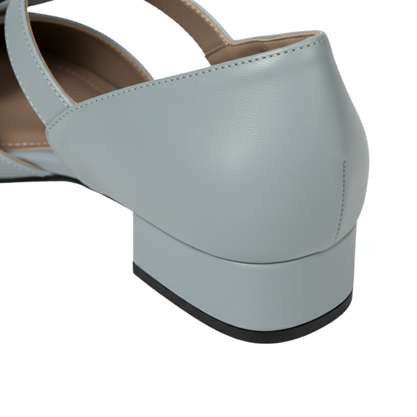 Glossy Black Buckle Slide Shoes