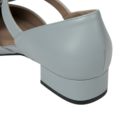 Glossy Black Buckle Slide Shoes