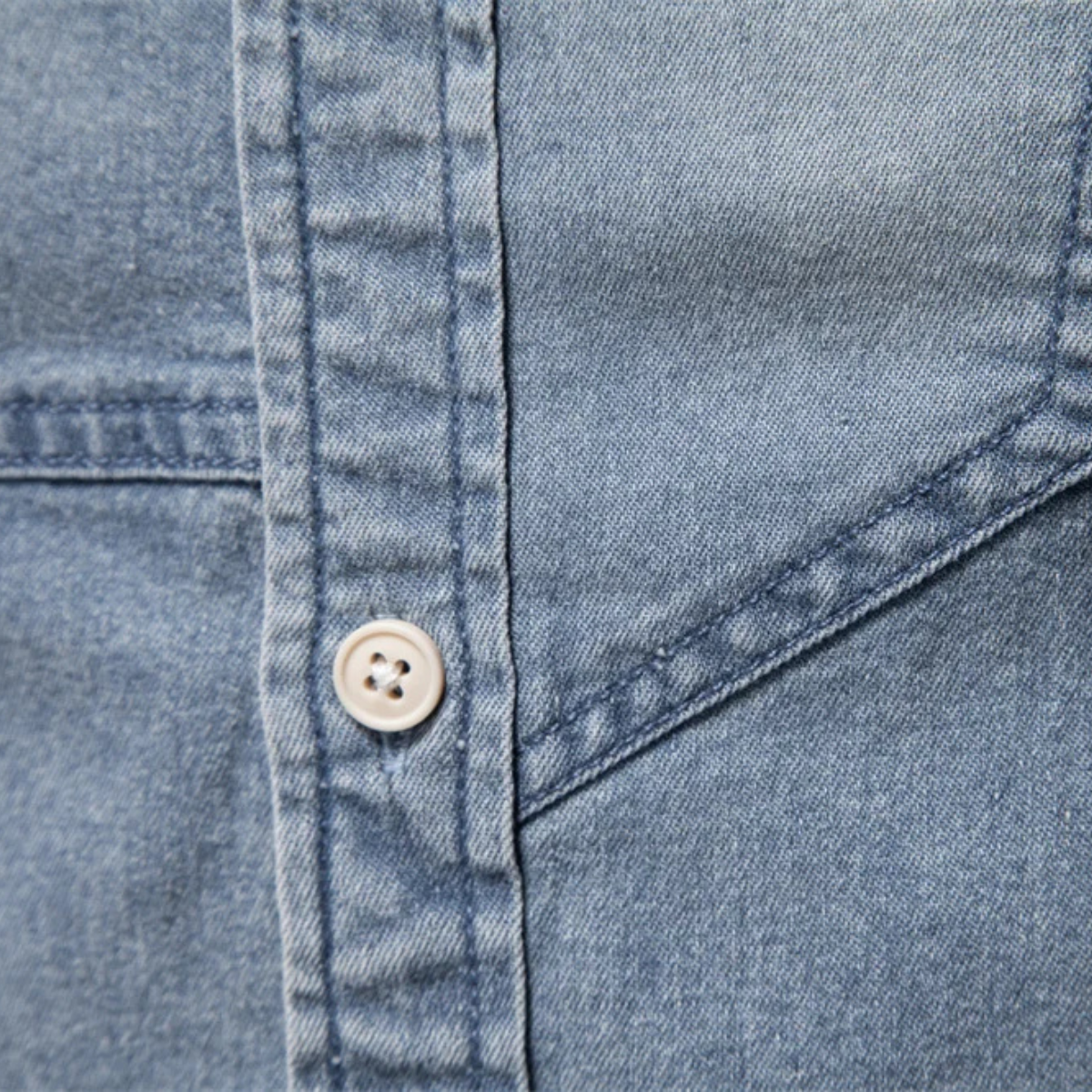 Mens Slim Fit Denim Cowboy Shirt