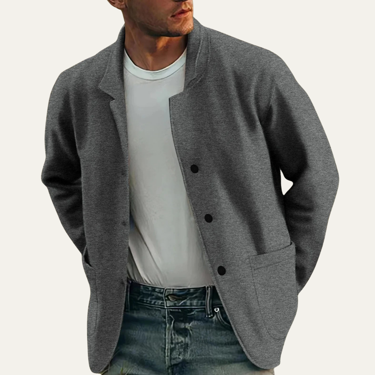 Mens Lightweight Blazer Jacket Beechwood