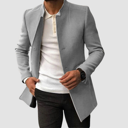 Men's Classic Long Coat Timeless Elegance