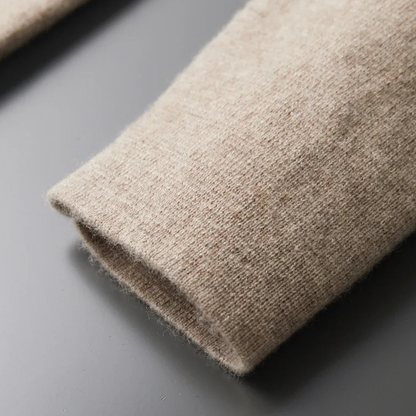 Men's Merino Wool Cardigan Soft Knit Grey