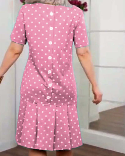 Fun Dot Pattern Summer Dress