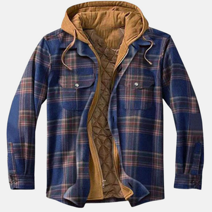 Men's Quilted Flannel Jacket Shirt