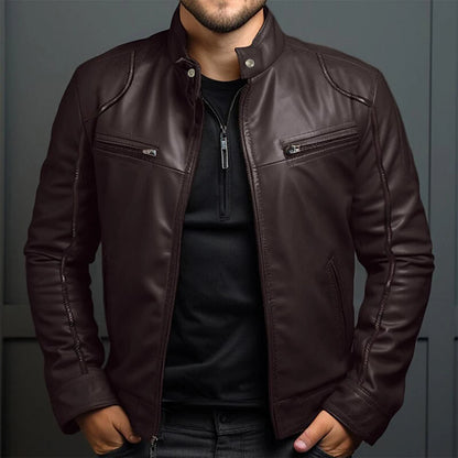 Men's Retro Motorcycle Jacket Vintage Style Everyday Comfort