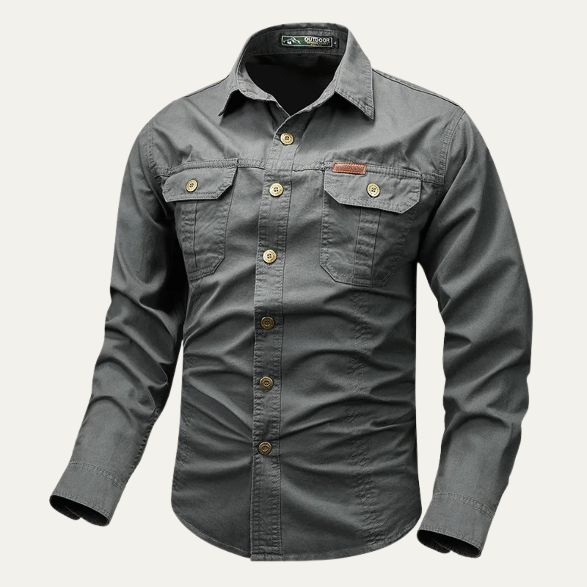 Men's Tactical Shirt Cotton With Multiple Pockets