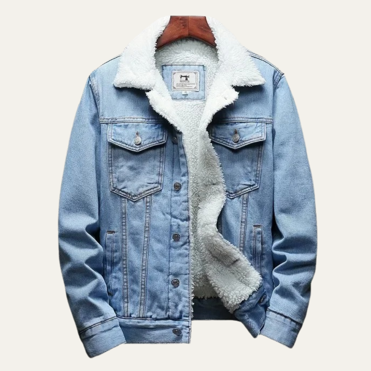 Men's Fleece Lined Denim Winter Jacket