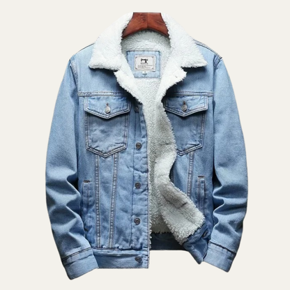 Men's Fleece Lined Denim Winter Jacket