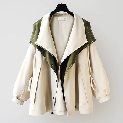 Chic Off-Center Colorblock Jacket