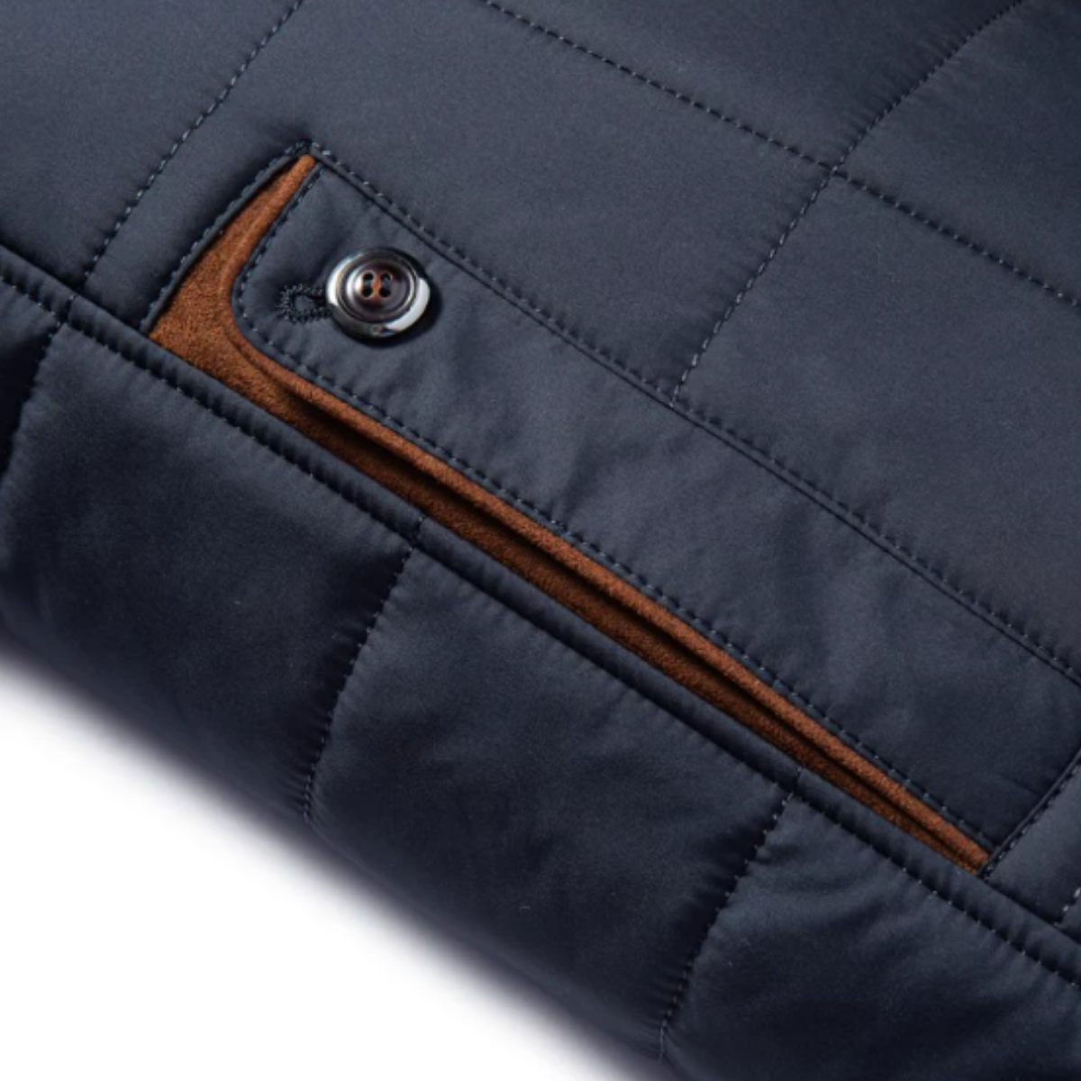 Men's Quilted Winter Jacket Padded Velvet Collar
