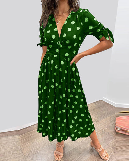 Stylish Dot Pattern Women's Dress