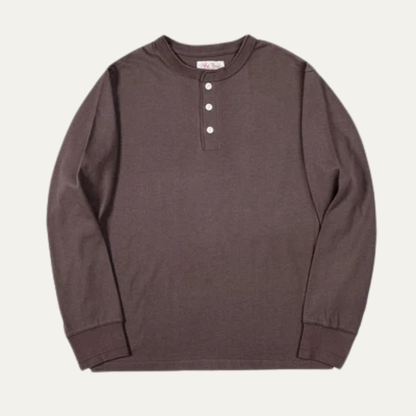 Men's Classic Cotton Henley Shirt