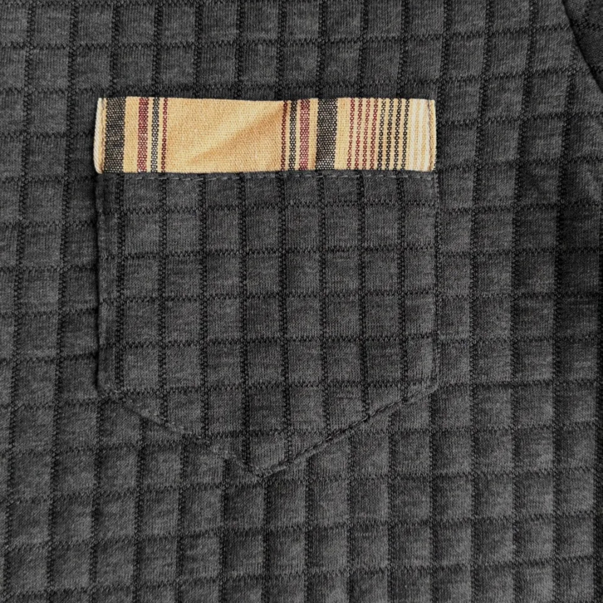 Men's Waffle Knit Polo Sweater