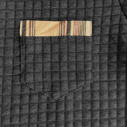 Men's Waffle Knit Polo Sweater