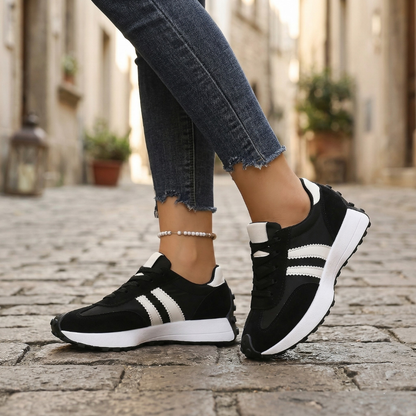 Women’s Retro Running Sneakers Lace Up Casual Sport Shoes