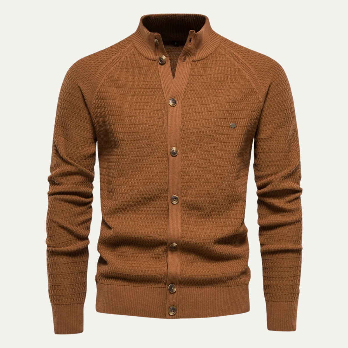 Men's Knitted Cotton Cardigan Button Up Casual