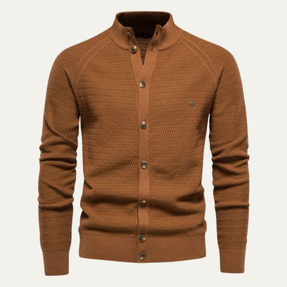 Men's Knitted Cotton Cardigan Button Up Casual