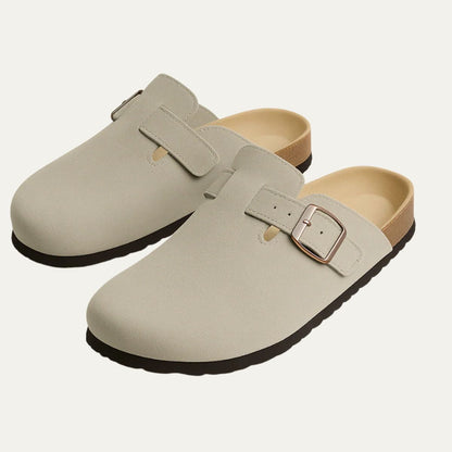 Men's Suede Moccasin Slippers Gray