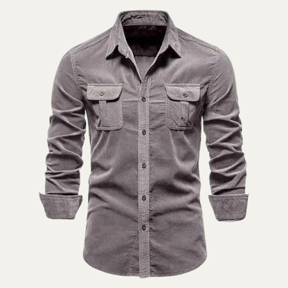 Veneto Men's Corduroy Button Up Shirt
