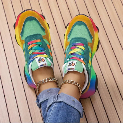 Women's Multicolor Platform Sneakers