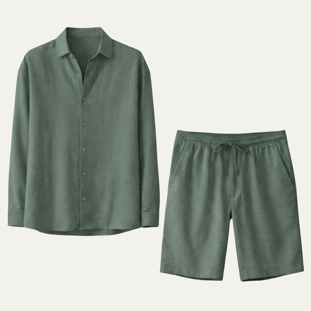Men's Linen Button Up Shirt Relaxed Fit