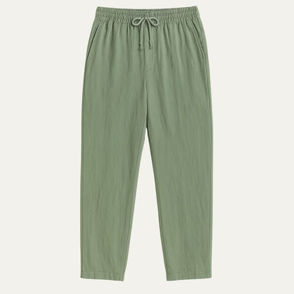 Men's Linen Pants Beige - VibreMode