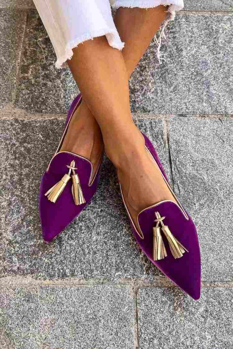 Women's Pointed Toe Tassel Loafers
