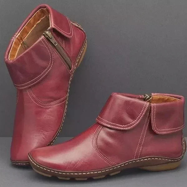 Comfortable Women's Low Heel Ankle Boots - VibreMode