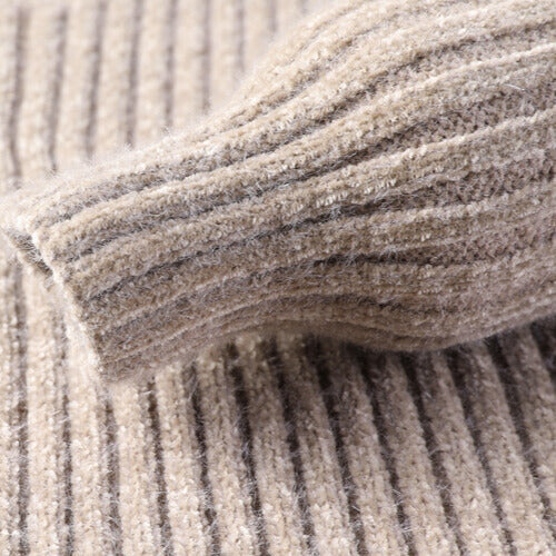 Men's High Neck Ribbed Sweater