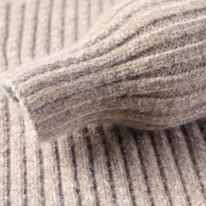Men's High Neck Ribbed Sweater