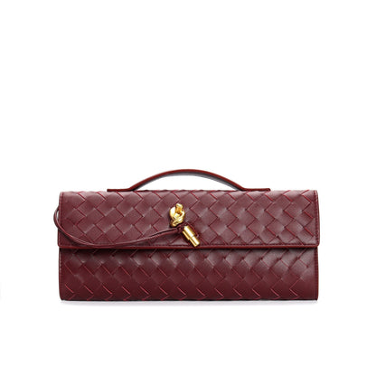 Women's Leather Backpack Braided Strap