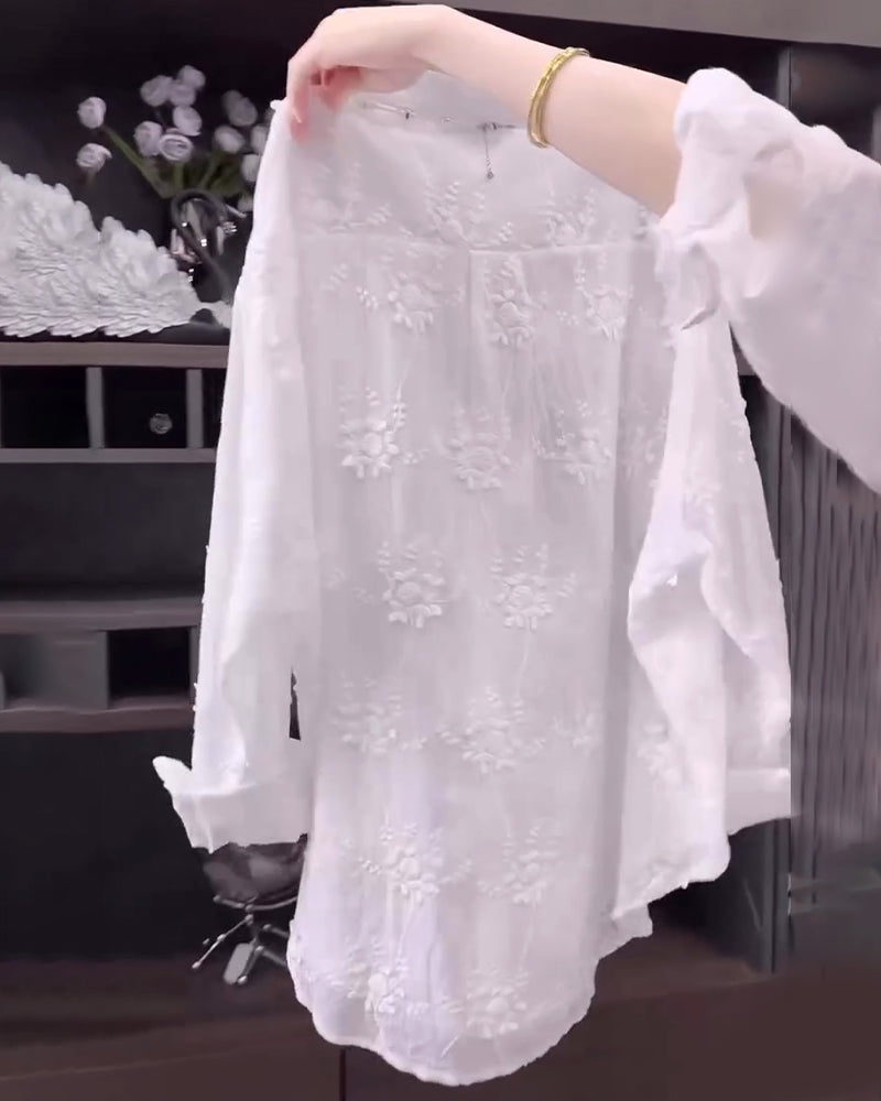 Casual Floral Relaxed Fit Women's Shirt