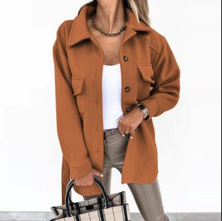 Women's Cotton Casual Jacket Lightweight Beige