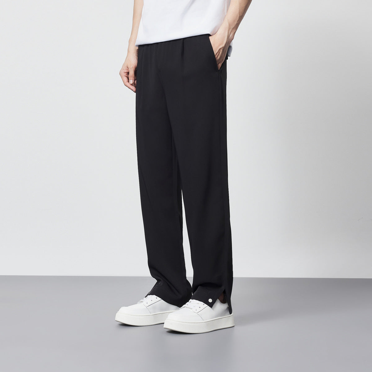 Men's Pleated Wide Leg Pants