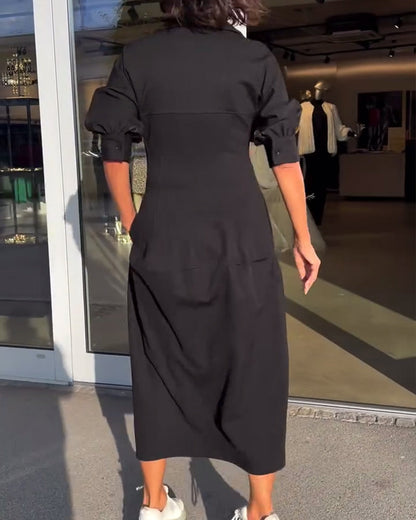 Classic Fit Casual Midi Dress