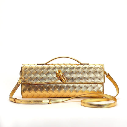 Women's Leather Backpack Braided Strap