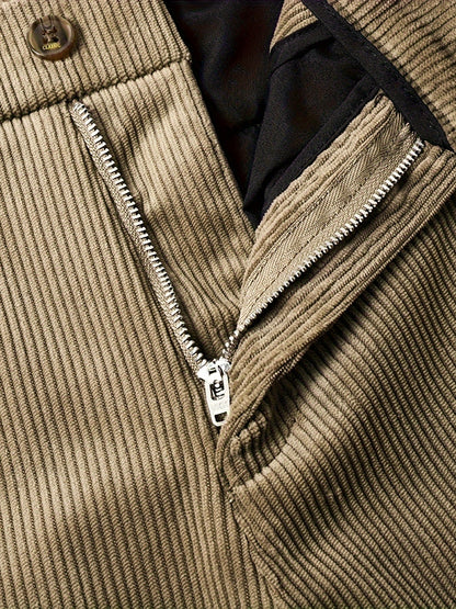 Rugged Textured Cord Pants
