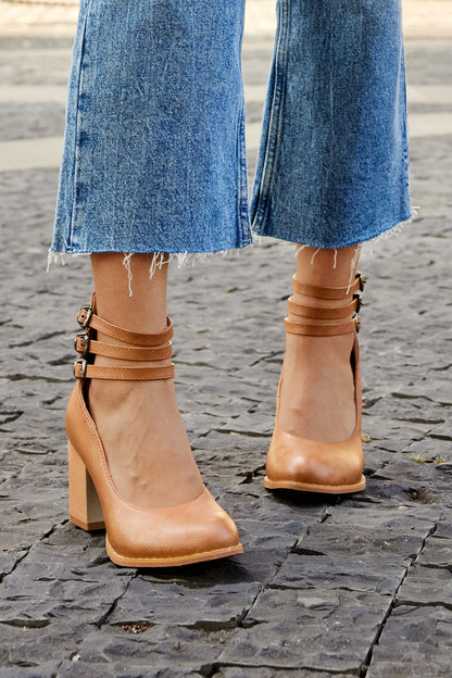Comfortable Ankle Strap Sandals with High Heel