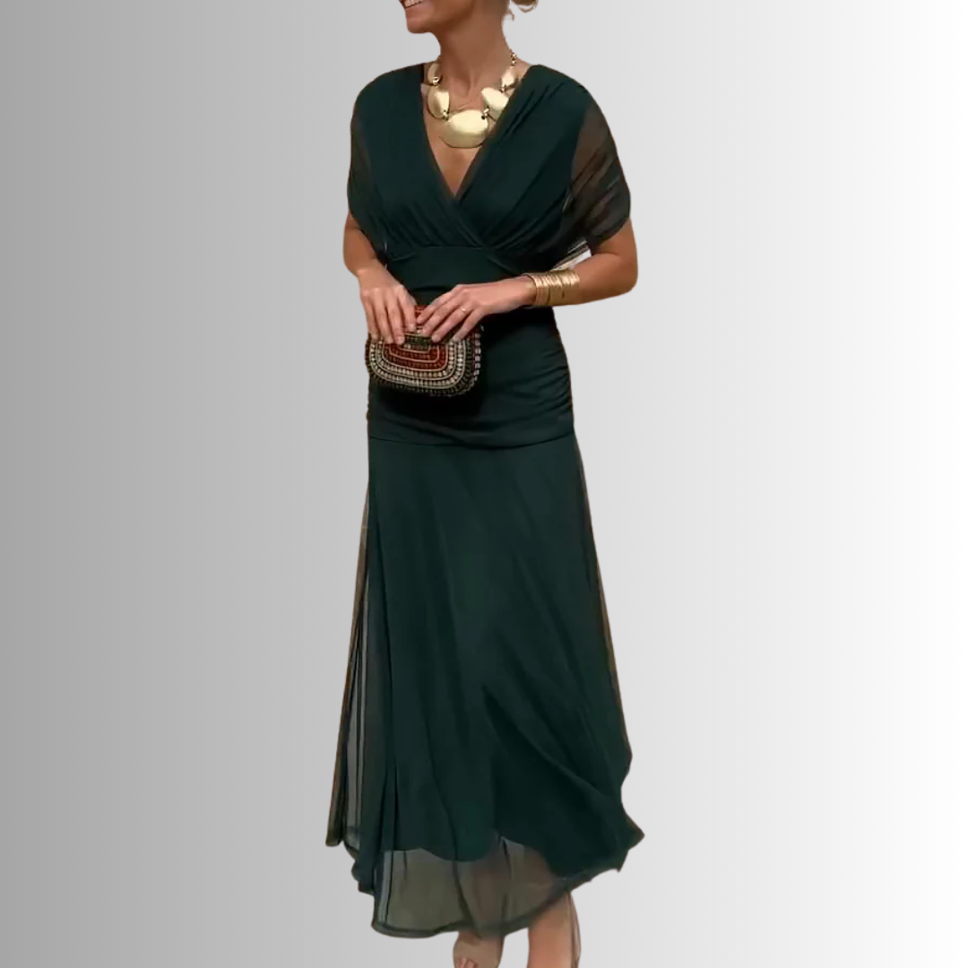 Women's Maxi Dress Soft V-Neckline