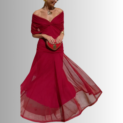 Women's Maxi Dress Soft V-Neckline