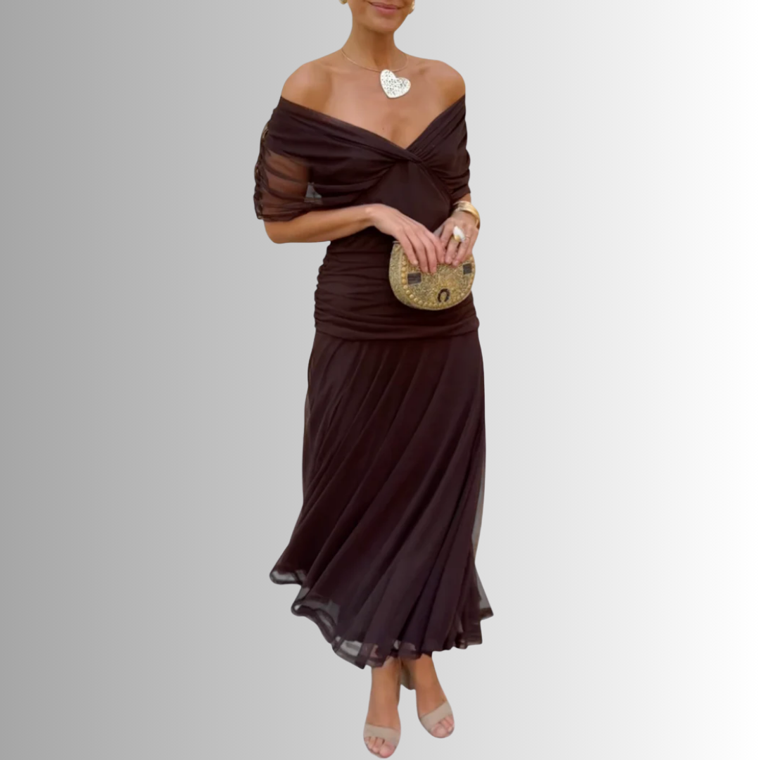 Women's Maxi Dress Soft V-Neckline