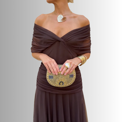 Women's Maxi Dress Soft V-Neckline - VibreMode