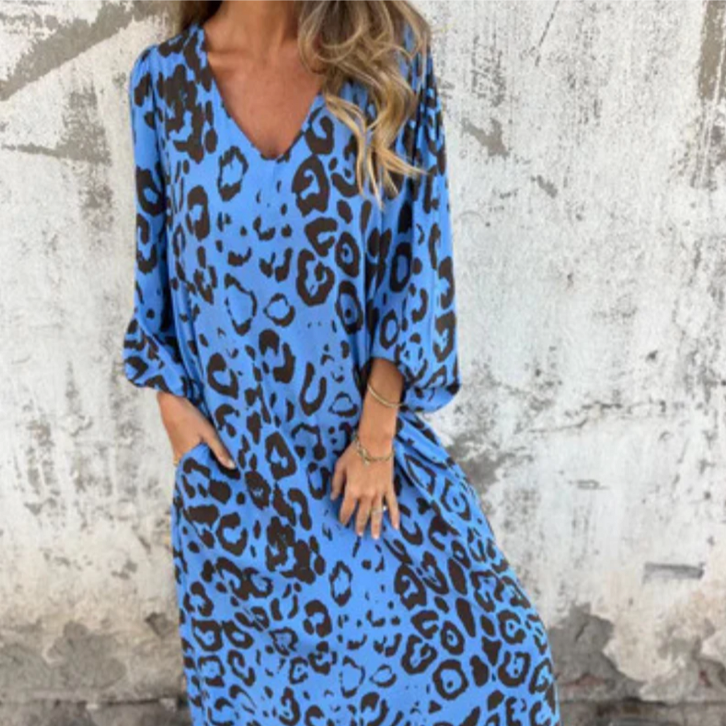 Women's Loose Fit Spring Dress With Pockets