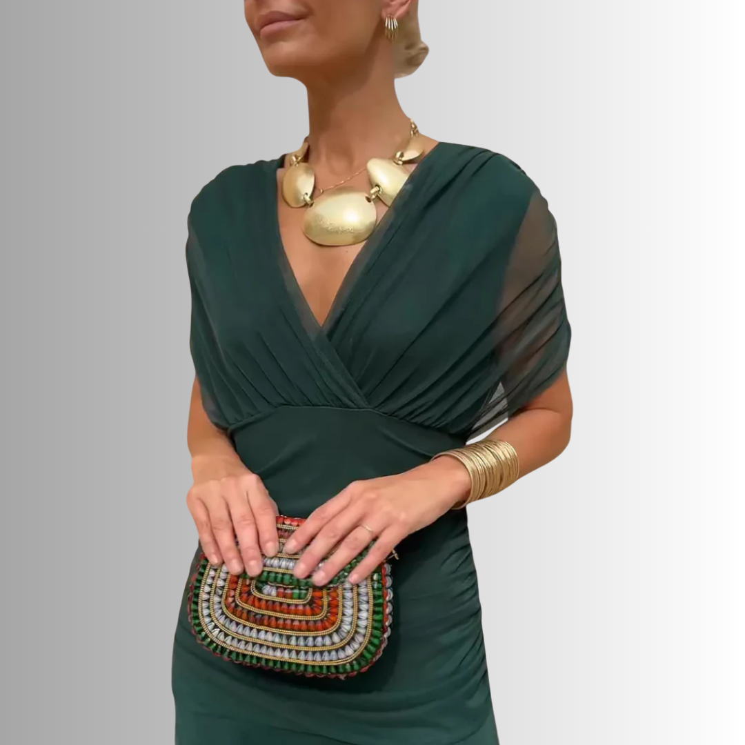 Women's Maxi Dress Soft V-Neckline